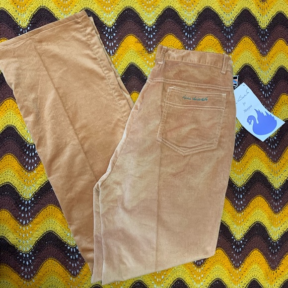 RARE VTG 1970s Corduroy Wide Leg Pants - Picture 11 of 14